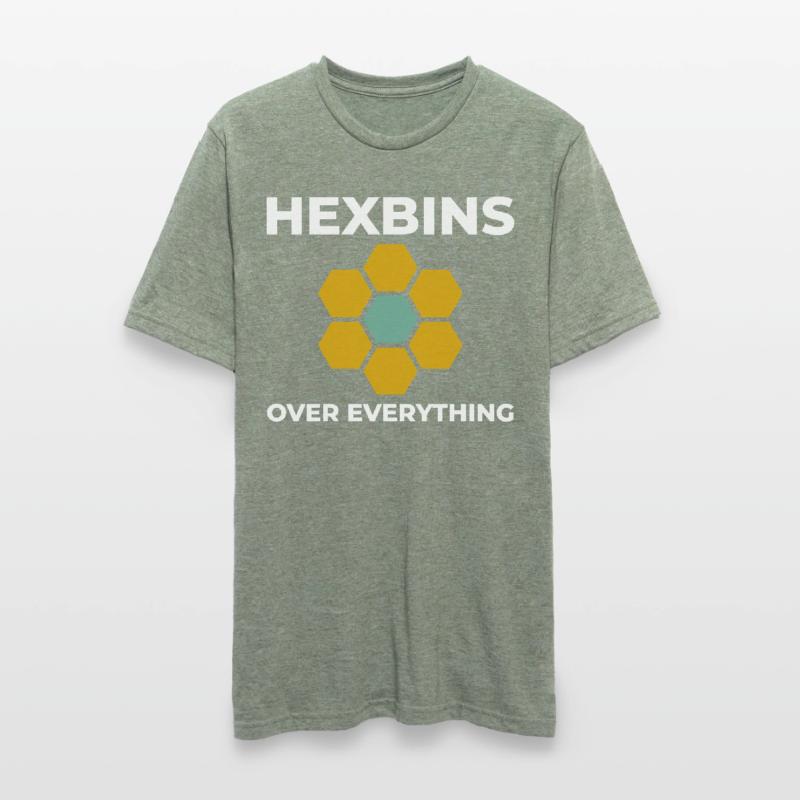 Hexbins Data Visualization GIS Mapping Spatial Unisex Polycotton T-Shirt