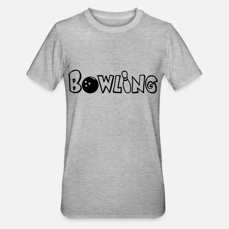 Bowling - Unisex Polycotton T-Shirt - Grau meliert