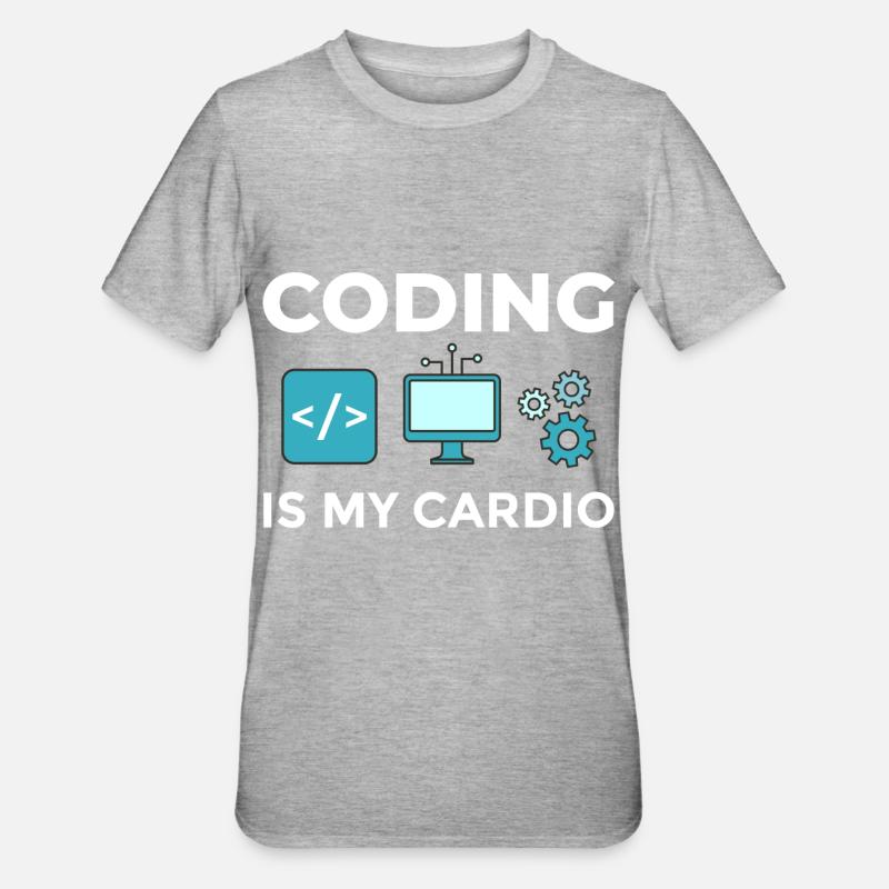 Software Entwicklung Softwareentwickler Entwickler - Unisex Polycotton T-Shirt - Grau meliert