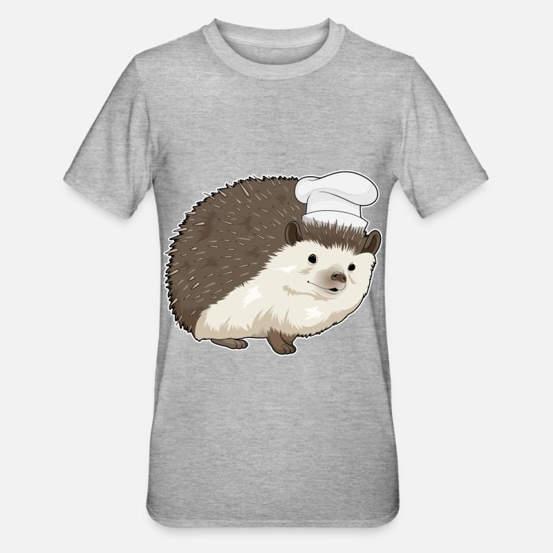 Chapeau de chef hérisson - T-shirt polycoton Unisexe - gris chiné