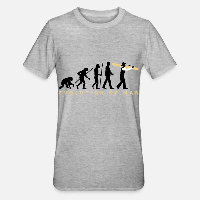 evolution_zimmermann_09_2016_c_3c - Unisex Polycotton T-Shirt - Grau meliert
