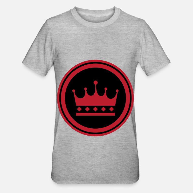 Symbole de la couronne - T-shirt polycoton Unisexe - gris chiné