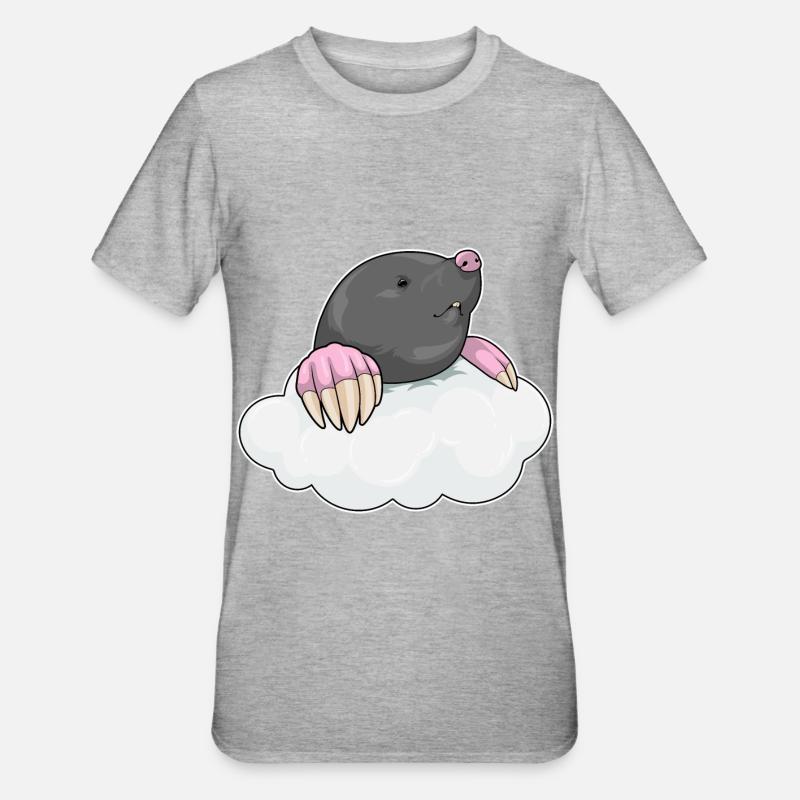 Mole clouds - Unisex Polycotton T-Shirt - heather grey