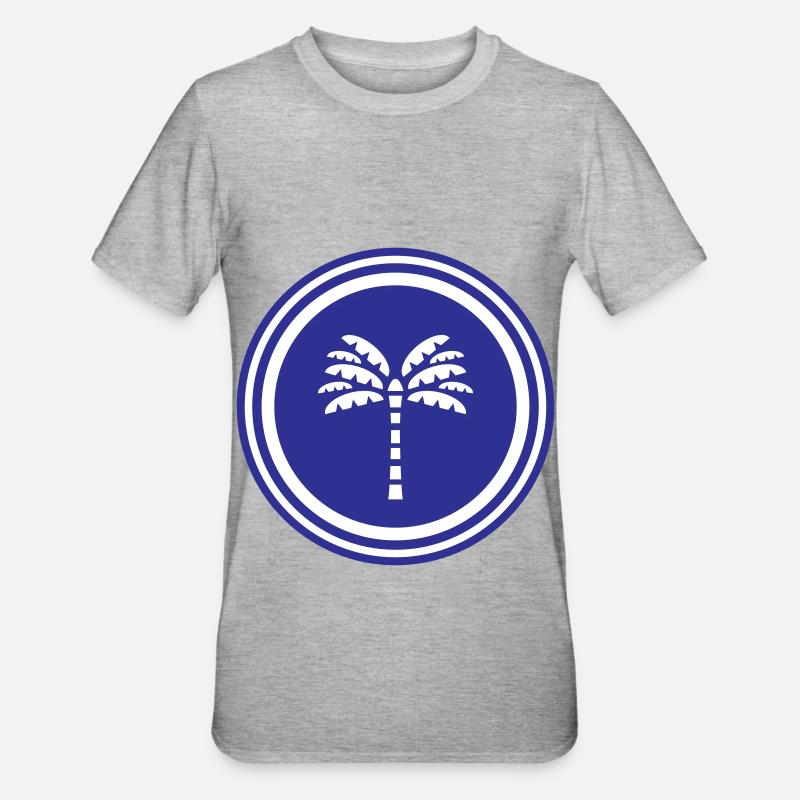 Palm tree symbol - Unisex Polycotton T-Shirt - heather grey