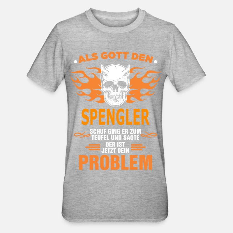 SPENGLER - Unisex Polycotton T-Shirt - Grau meliert