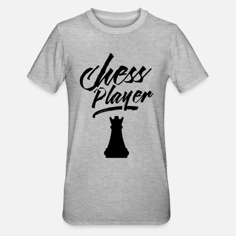 Jeu d’échecs d’échecs Professeur d’échecs - T-shirt polycoton Unisexe - gris chiné