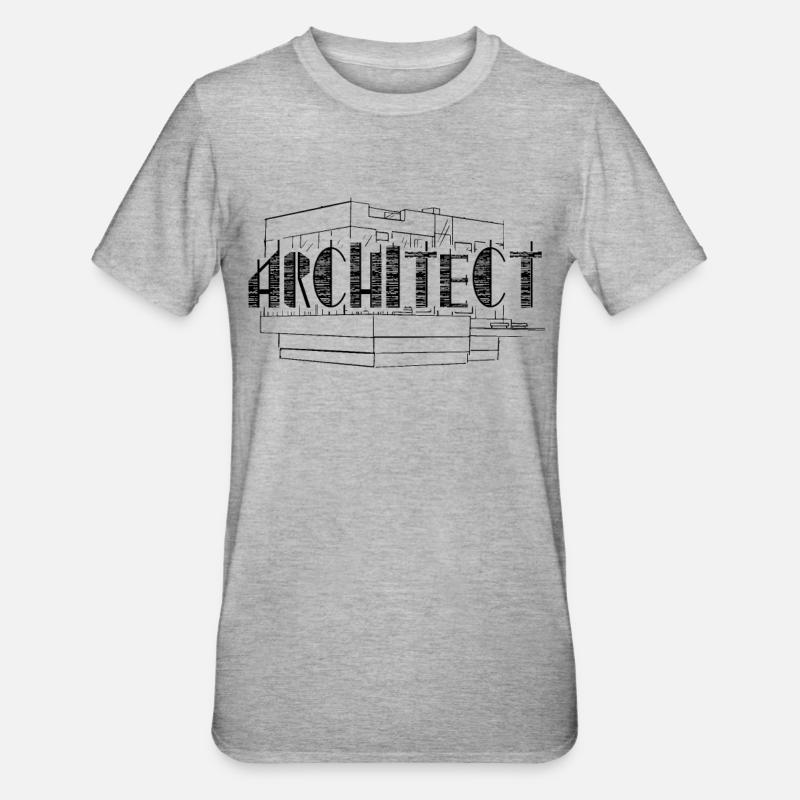 Architect Profession Architecture Student Architect - Unisex Polycotton T-Shirt - heather grey