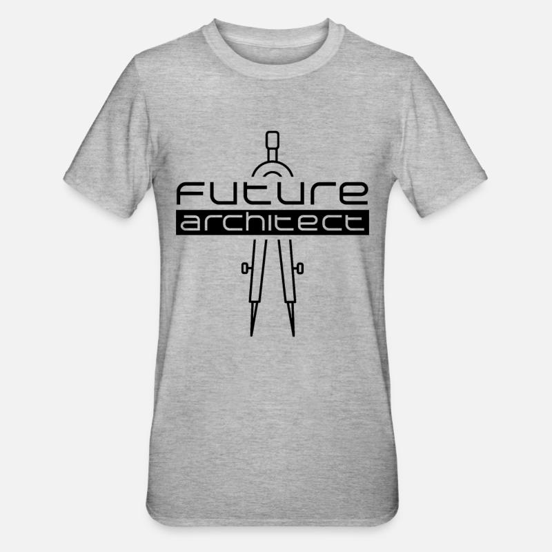 Architecte de l’architecture future architecte - T-shirt polycoton Unisexe - gris chiné