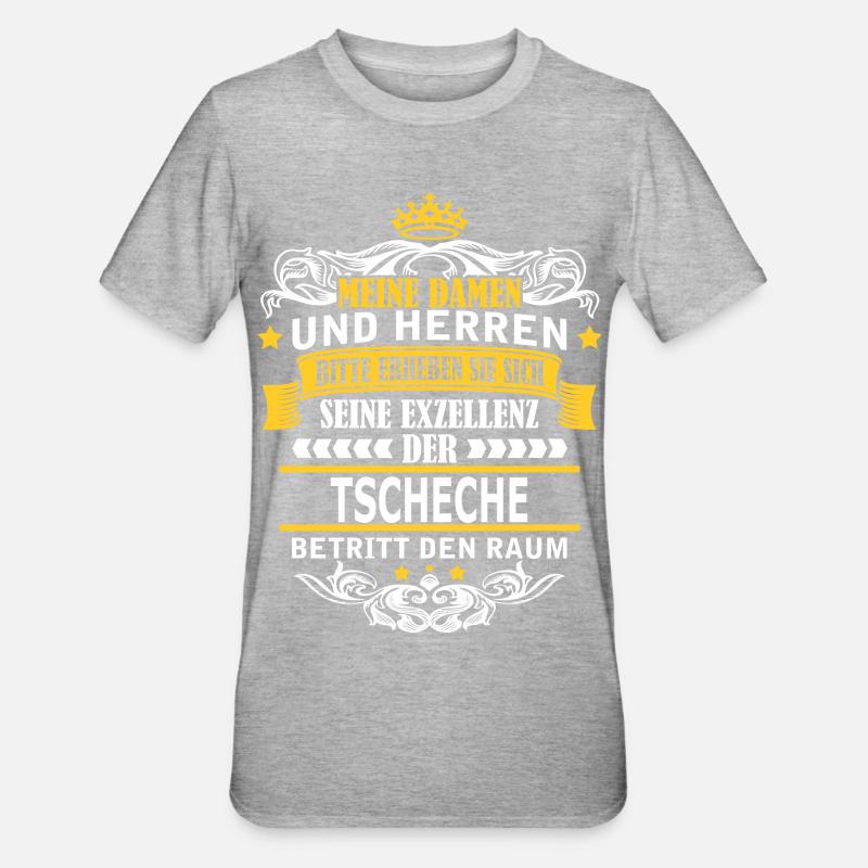 TSCHECHE - Unisex Polycotton T-Shirt - Grau meliert