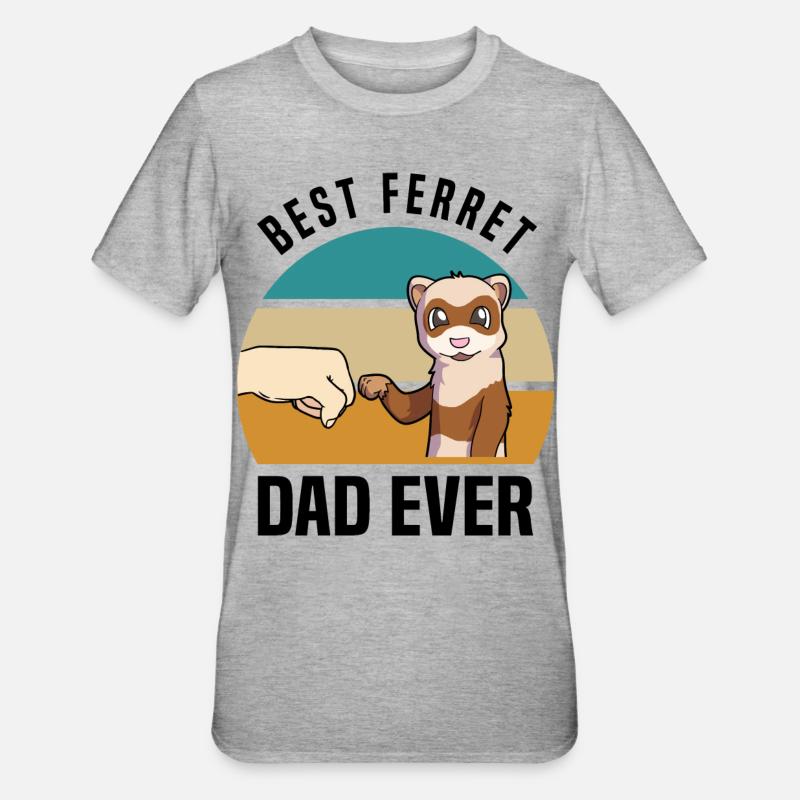 Frettchen - Unisex Polycotton T-Shirt - Grau meliert