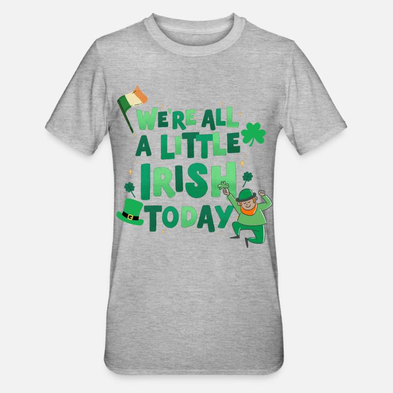 Bonne Saint-Patrick. La Saint-Patrick! - T-shirt polycoton Unisexe - gris chiné