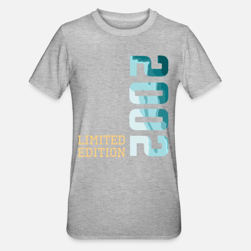 2002 Édition Limitée - T-shirt polycoton Unisexe - gris chiné