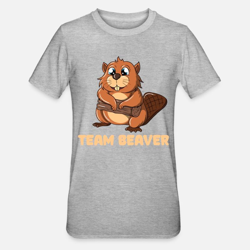 Équipe Castor - T-shirt polycoton Unisexe - gris chiné