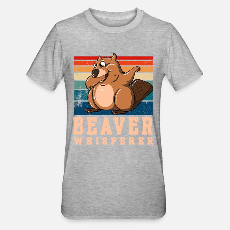 Bæverfeber - Unisex polycotton T-shirt - grå meleret