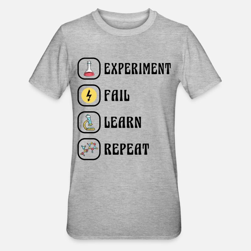 Science, Physique, Chimie, Expérience - T-shirt polycoton Unisexe - gris chiné