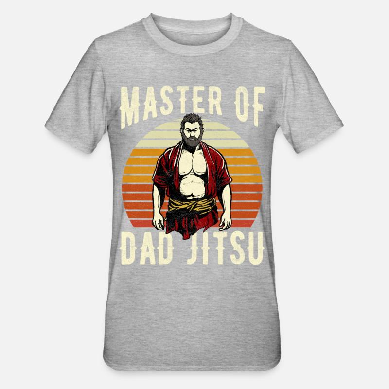 Maître De Papa Jitsu - T-shirt polycoton Unisexe - gris chiné