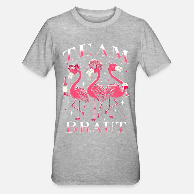Mariée d’équipe - T-shirt polycoton Unisexe - gris chiné