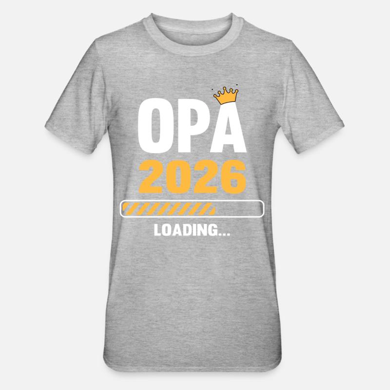 Opa 2026 Loading - Unisex Polycotton T-Shirt - Grau meliert