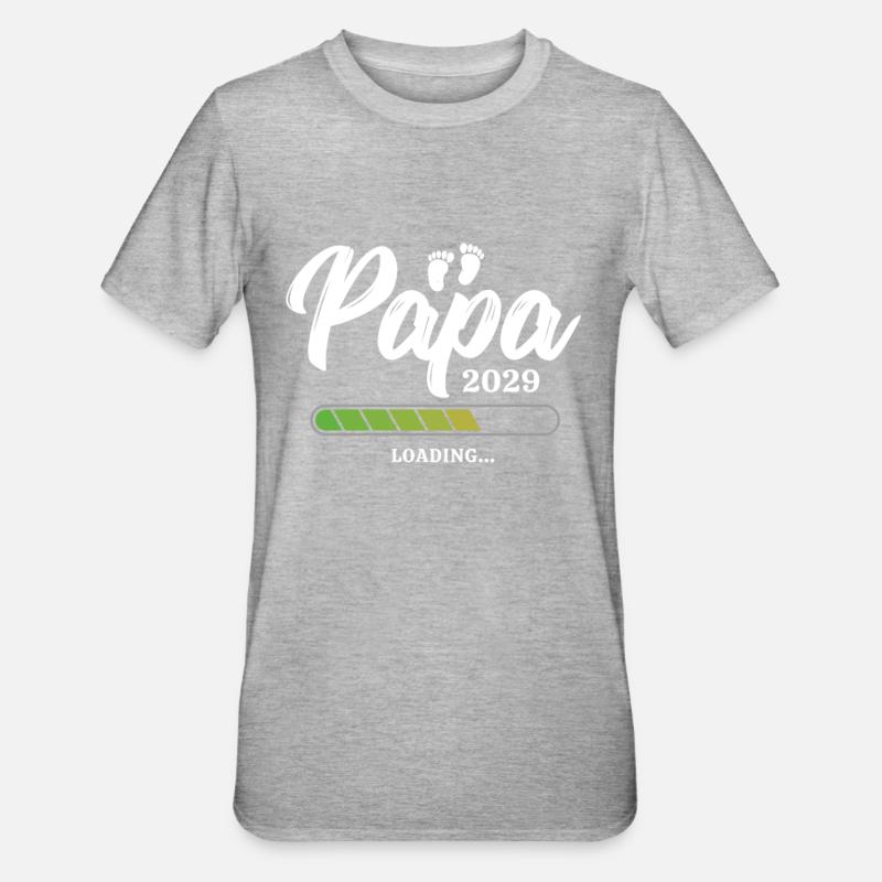 Papa Loading 2029 - Unisex Polycotton T-Shirt - heather grey