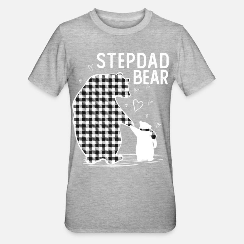 Beau-père Ours - T-shirt polycoton Unisexe - gris chiné
