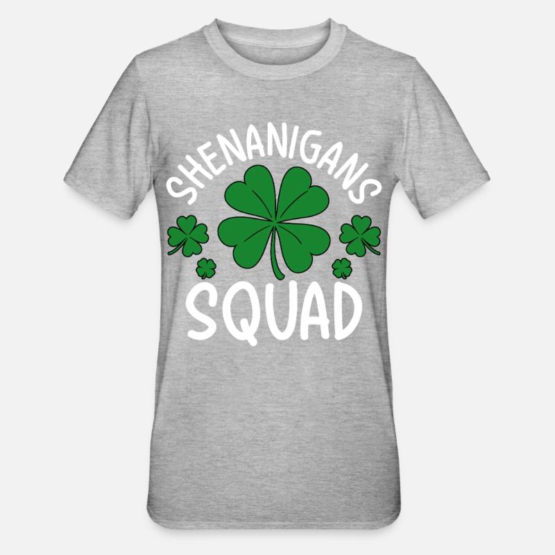 Shenanigans Squad - Unisex Polycotton T-Shirt - heather grey