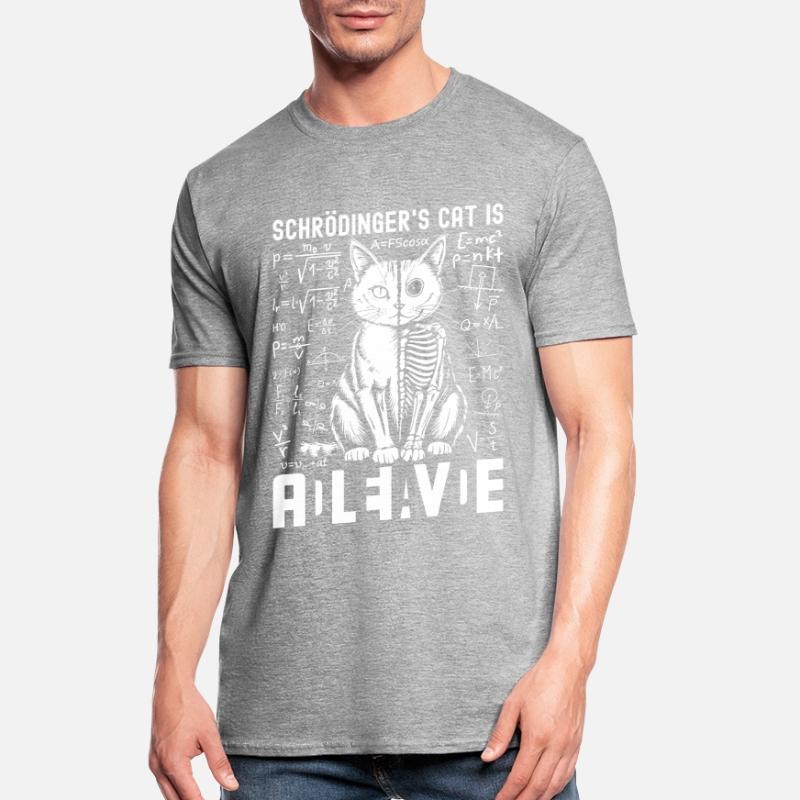 Le chat de Schrödinger mort et vif T-shirt polycoton Unisexe