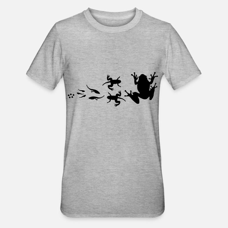 frog_evolution - Unisex Polycotton T-Shirt - heather grey
