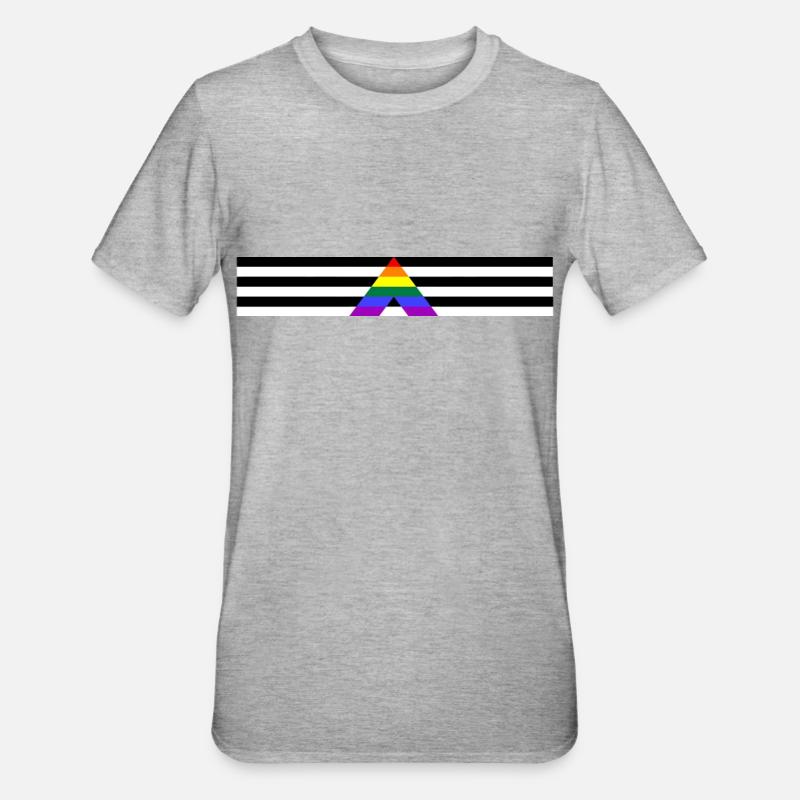 Drapeau de l’allié droit - T-shirt polycoton Unisexe - gris chiné