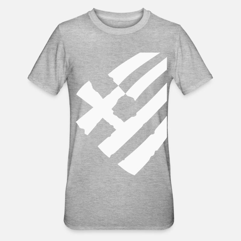 greece flag - Unisex Polycotton T-Shirt - heather grey