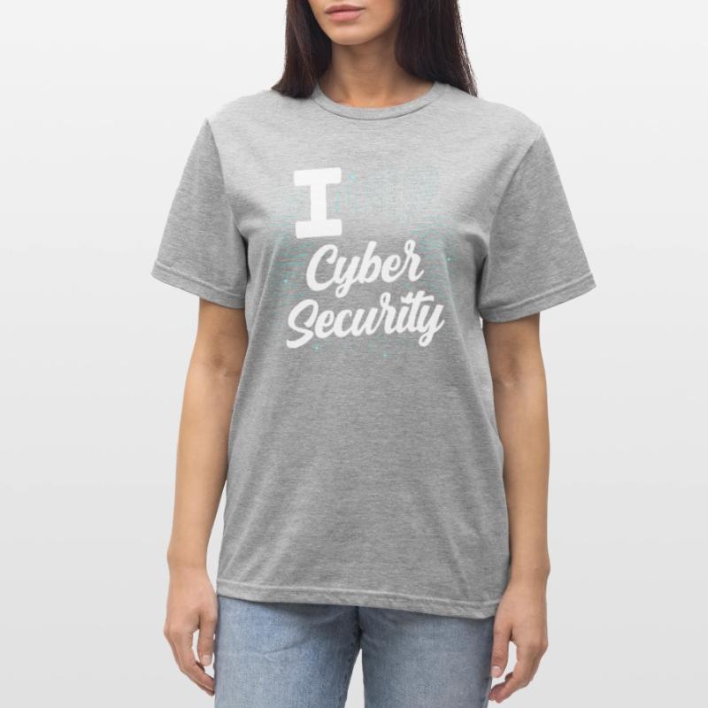 J’adore Cybersecurity Hack IT Security Hacker T-shirt polycoton Unisexe
