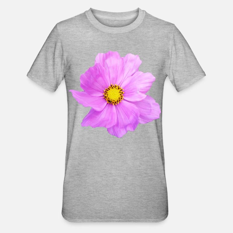 Fleur, floral, fleurs, fleur - T-shirt polycoton Unisexe - gris chiné