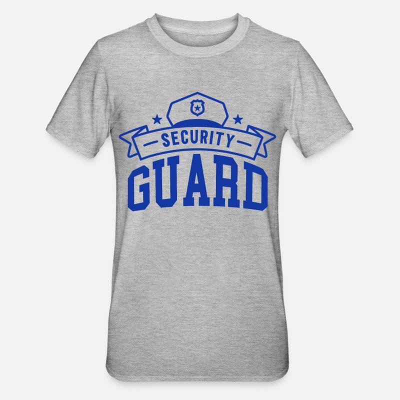 Wachmann Sicherheit Security Sicherheitsmann - Unisex Polycotton T-Shirt - Grau meliert