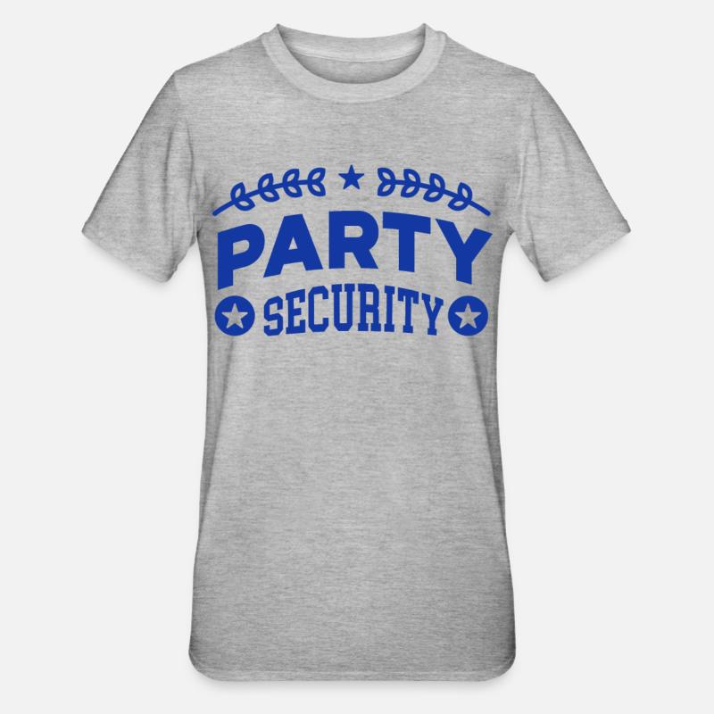 Party Security Security Security Guard - Unisex Polycotton T-Shirt - heather grey