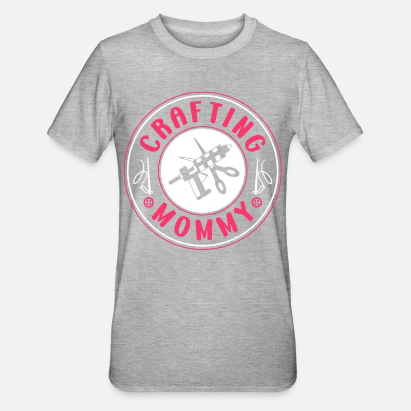 Bastel Mama Basteln Mutter Bastler - Unisex Polycotton T-Shirt - Grau meliert