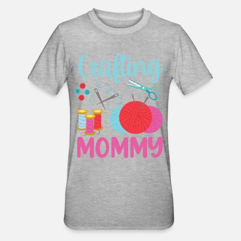 Bastel Mama Bastler Basteln Mutter - Unisex Polycotton T-Shirt - Grau meliert