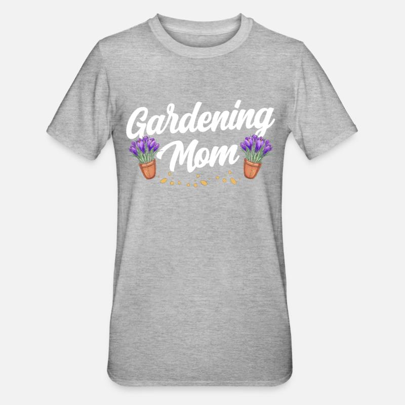 Garten Mama Gartenbau Gärtnerin Mutter - Unisex Polycotton T-Shirt - Grau meliert