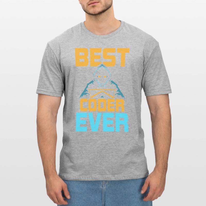 Meilleur programmeur de code de code de tous les temps T-shirt polycoton Unisexe