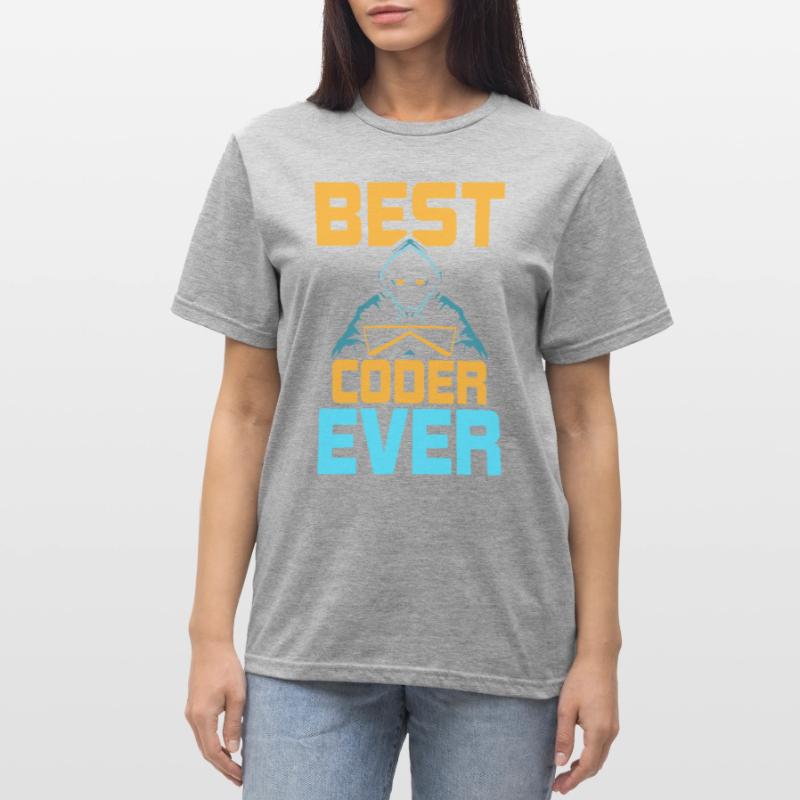 Meilleur programmeur de code de code de tous les temps T-shirt polycoton Unisexe