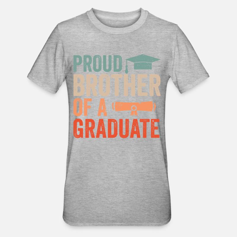 Fier frère d’un diplômé - T-shirt polycoton Unisexe - gris chiné