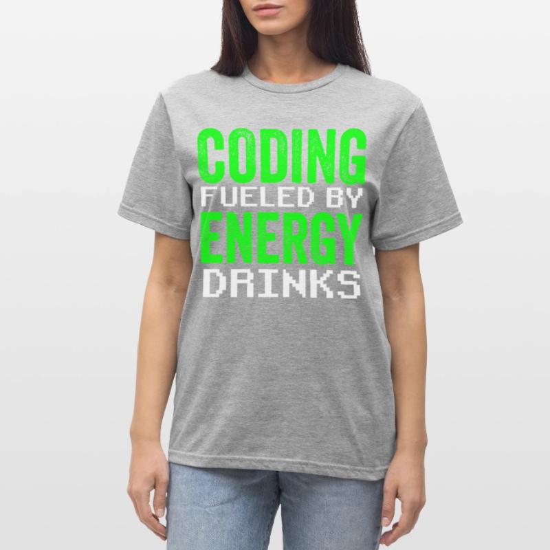 Programmation avec le codage de code du codeur de boissons énergisantes T-shirt polycoton Unisexe