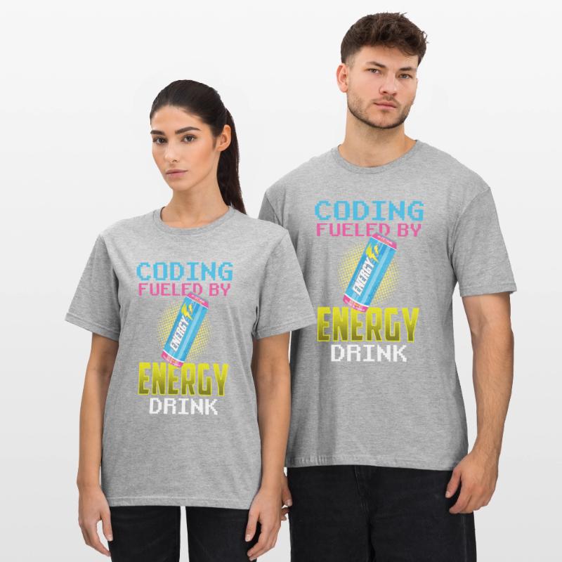 Programmation avec le code de codage Energydrinks Coder T-shirt polycoton Unisexe