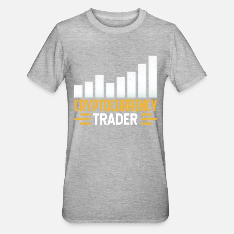 Kryptowährungs Händler Krypto Trader Crypto - Unisex Polycotton T-Shirt - Grau meliert