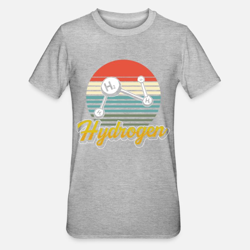 Hydrogen Element Energy Hydrogen - Unisex Polycotton T-Shirt - heather grey