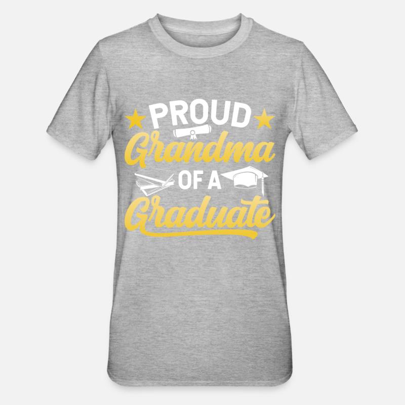 Stolze Großmutter Eines Absolventen Absolvent - Unisex Polycotton T-Shirt - Grau meliert