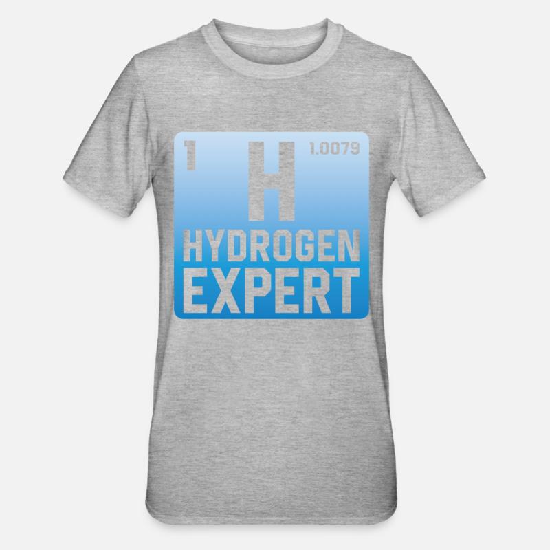 Hydrogen Expert Hydrogen Energy Element - Unisex Polycotton T-Shirt - heather grey