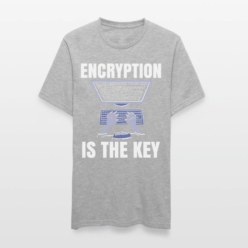 Le chiffrement est la clé du codage du codeur T-shirt polycoton Unisexe