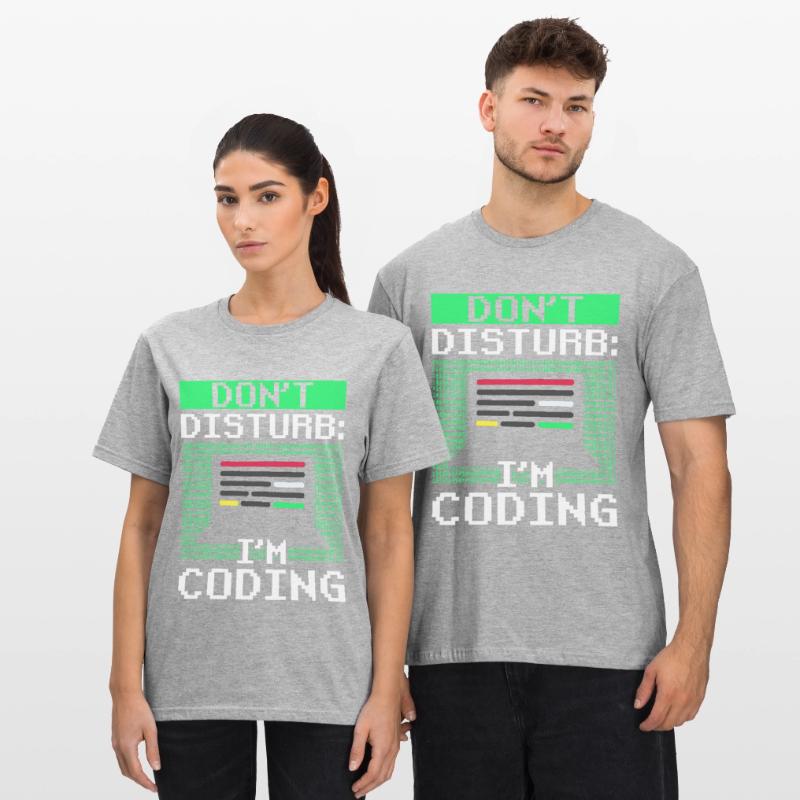 Stören Sie Nicht: Ich Programmiere Coding Coder Unisex Polycotton T-Shirt