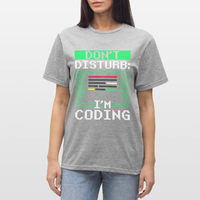 Stören Sie Nicht: Ich Programmiere Coding Coder Unisex Polycotton T-Shirt