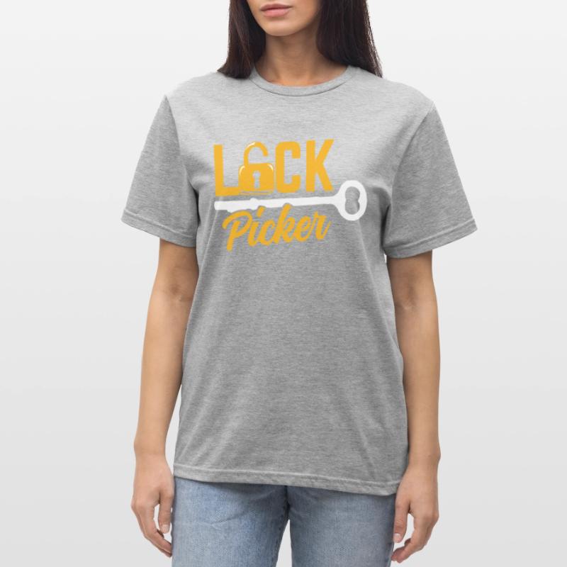 Lock Cracker Lock Picker Lock Lock Picking T-shirt polycoton Unisexe