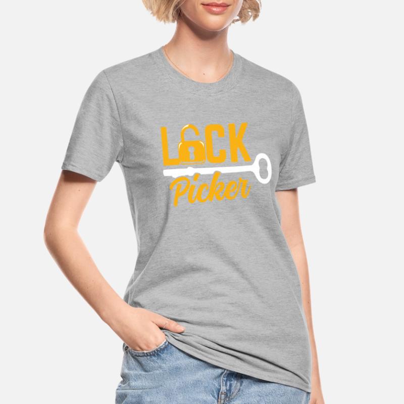 Lock Cracker Lock Picker Lock Lock Picking T-shirt polycoton Unisexe
